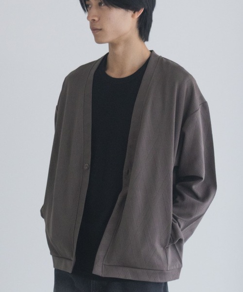 URBAN COLLECTION(アーバンコレクション)の「URBANCOLECTION ふくれジャガード カーディガン(カーディガン/ボレロ・メンズ・ブラック/モカ/チャコールグレー・XL/L/M/S)」の17枚目の写真