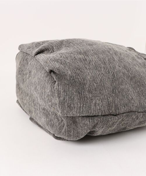 EARTH MADE(アースメイド)の「COTTON LINEN WASH MIX TOTE / M(トートバッグ・レディース・ブラック/ダークグリーン・FREE)」の4枚目の写真