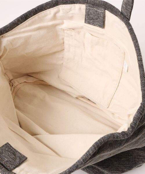 EARTH MADE(アースメイド)の「COTTON LINEN WASH MIX TOTE / M(トートバッグ・レディース・ブラック/ダークグリーン・FREE)」の5枚目の写真