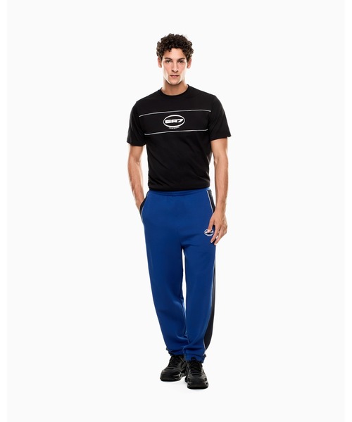 EMPORIO ARMANI EA7(エンポリオアルマーニイーエーセブン)の「【エンポリオ アルマーニ EA7】Logo Series クルーネックTシャツ コットン混紡ジャージー(Tシャツ/カットソー・メンズ・ブラック/ブルー・XX-LARGE/X-SMALL/X-LARGE/SMALL/MEDIUM/LARGE)」の5枚目の写真