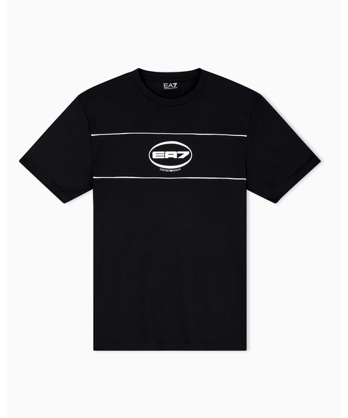 EMPORIO ARMANI EA7(エンポリオアルマーニイーエーセブン)の「【エンポリオ アルマーニ EA7】Logo Series クルーネックTシャツ コットン混紡ジャージー(Tシャツ/カットソー・メンズ・ブラック/ブルー・XX-LARGE/X-SMALL/X-LARGE/SMALL/MEDIUM/LARGE)」の6枚目の写真