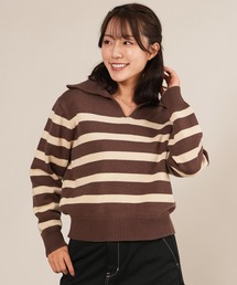 RIKKA FEMME/リッカファム ボーダーニット セーター RF25FW21