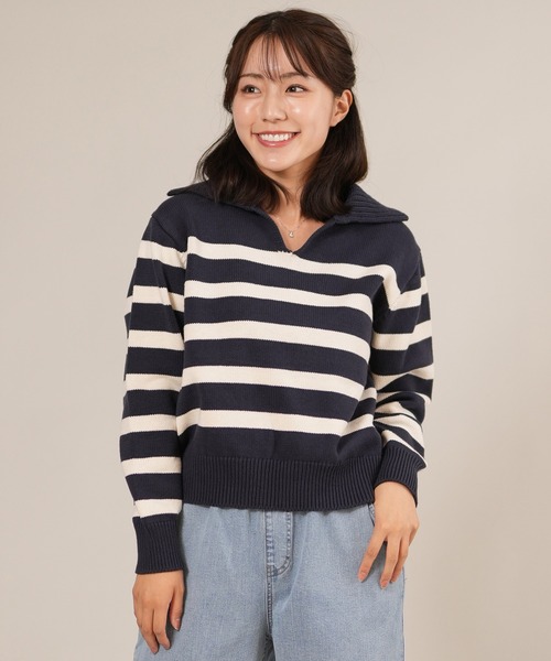 セール】RIKKA FEMME/リッカファム ボーダーニット セーター RF25FW21
