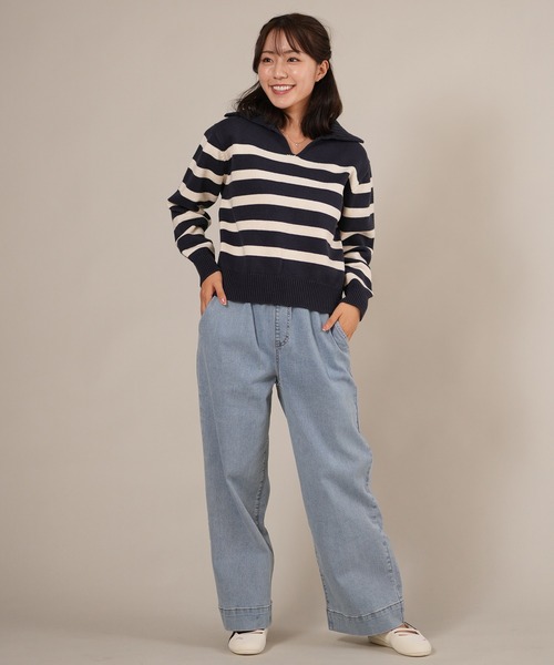 セール】RIKKA FEMME/リッカファム ボーダーニット セーター RF25FW21