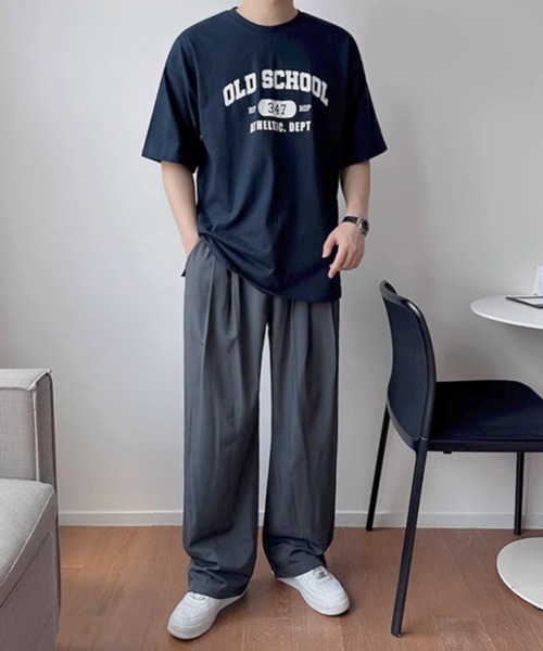 CERCA（チェルカ）の「【NOWLE】オールドスクール カレッジ ロゴプリント 半袖 Tシャツ（Tシャツ/カットソー・メンズ・ネイビー・MEDIUM）」の6枚目の写真