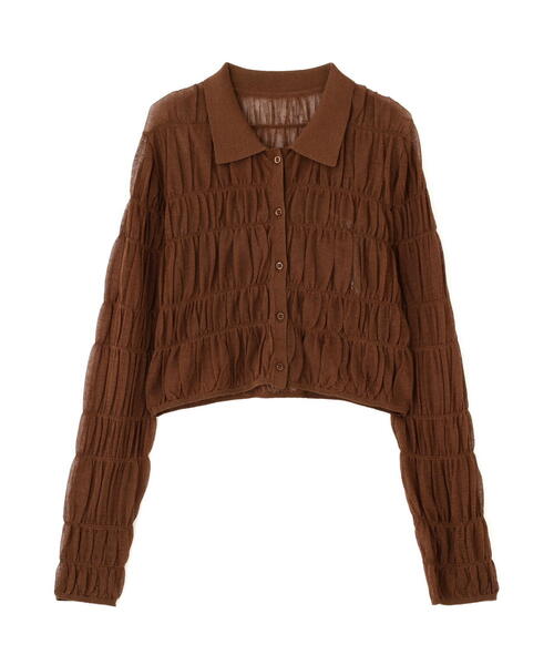 FREE'S MART（フリーズマート）の「◆シアーシャーリングポロカーディガン（カーディガン/ボレロ・レディース・ブルー/ブラウン/ホワイト・FREE）」の11枚目の写真