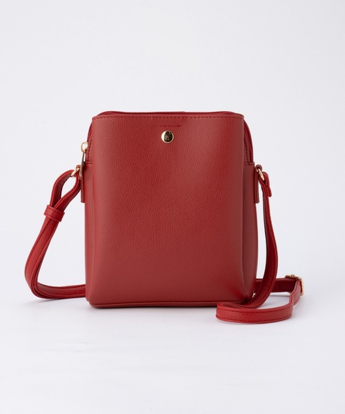 Honeys（ハニーズ）の「軽量両あおりミニバッグ（ショルダーバッグ・レディース・ライトベージュ/ブラック/レッド/アイボリー/グレイッシュベージュ/シルバー・FREE）」の18枚目の写真