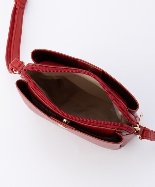 Honeys（ハニーズ）の「軽量両あおりミニバッグ（ショルダーバッグ・レディース・ライトベージュ/ブラック/レッド/アイボリー/グレイッシュベージュ/シルバー・FREE）」の20枚目の写真