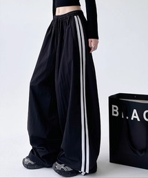 NO WAY（ノーウェイ）の「／Bz／ポリ2ラインワイドトラックパンツ ジャージ（MA/EKW118）（その他パンツ）」
