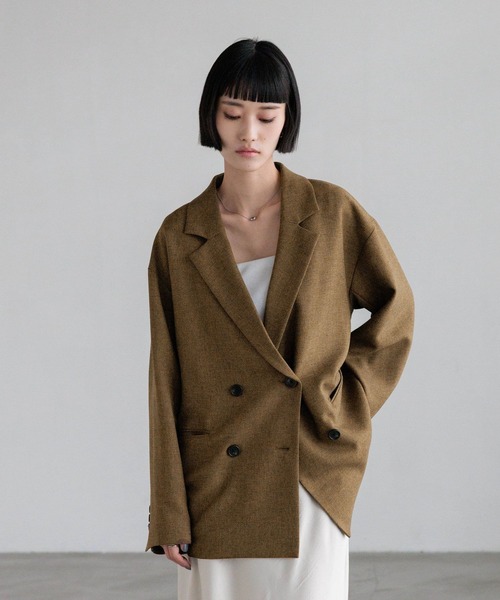 今季！新品！ローリーズファームブラウン ジャケット　今月限定大幅値下げ セール】ラナテックダブルジャケット 455400（テーラードジャケット