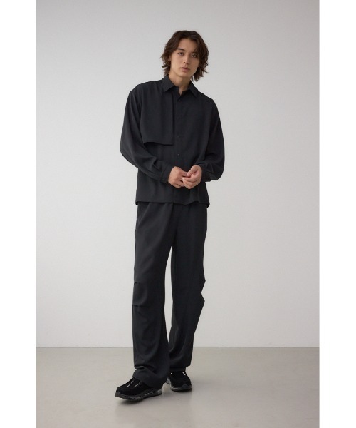 AZUL by moussy（アズールバイマウジー）の「C/Tトロミアシンメトリー長袖シャツ（シャツ/ブラウス・メンズ・グレー/ブラウン/ブラック・LARGE/MEDIUM）」の6枚目の写真