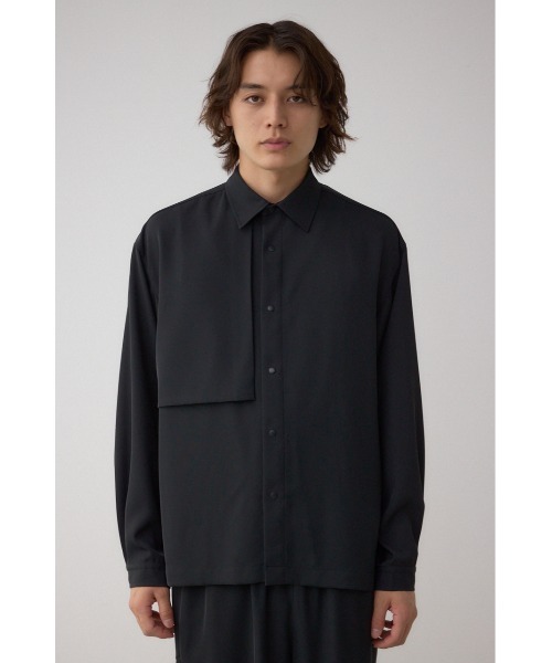 AZUL by moussy（アズールバイマウジー）の「C/Tトロミアシンメトリー長袖シャツ（シャツ/ブラウス・メンズ・グレー/ブラウン/ブラック・LARGE/MEDIUM）」の7枚目の写真