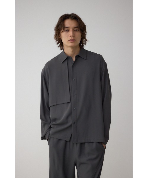 AZUL by moussy（アズールバイマウジー）の「C/Tトロミアシンメトリー長袖シャツ（シャツ/ブラウス・メンズ・グレー/ブラウン/ブラック・LARGE/MEDIUM）」の17枚目の写真