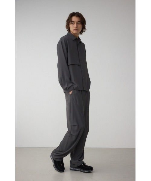 AZUL by moussy（アズールバイマウジー）の「C/Tトロミアシンメトリー長袖シャツ（シャツ/ブラウス・メンズ・グレー/ブラウン/ブラック・LARGE/MEDIUM）」の18枚目の写真