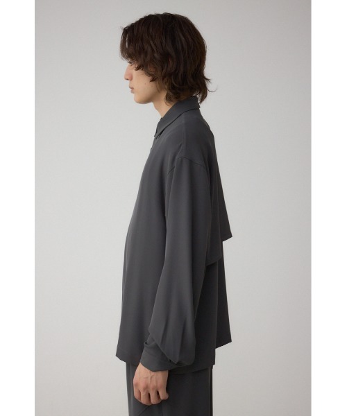 AZUL by moussy（アズールバイマウジー）の「C/Tトロミアシンメトリー長袖シャツ（シャツ/ブラウス・メンズ・グレー/ブラウン/ブラック・LARGE/MEDIUM）」の20枚目の写真