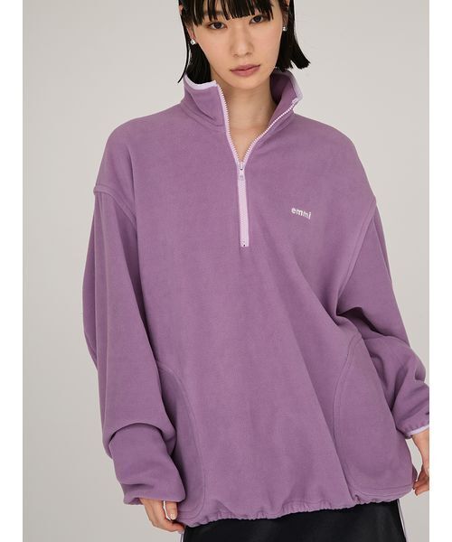 emmi/ エミ　トップス／スウェット eco フリースハーフジッププルオーバー eco フリースハーフジッププルオーバー(スウェット/パーカー