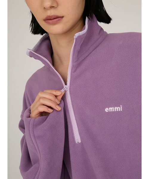 emmi（エミ）の「eco フリースハーフジッププルオーバー（スウェット