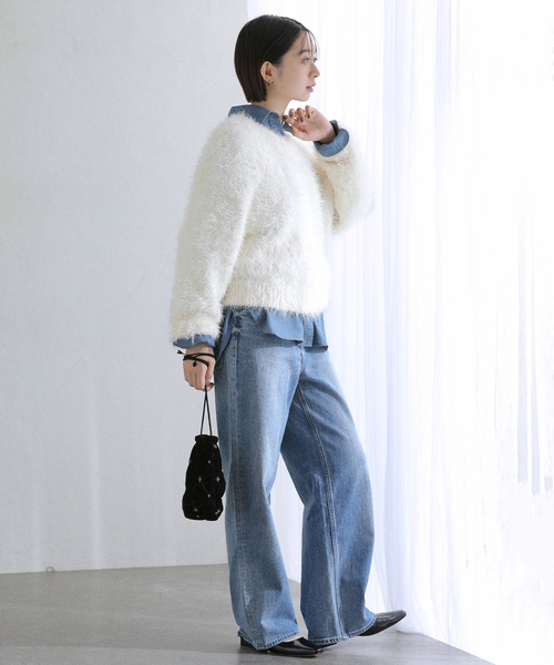 La TOTALITE(ラトータリテ)の「【洗える】Healthy denim/ヘルシーデニム Pink Pepper(デニムパンツ・レディース・サックスブルー/ブルー・21/22/23/24/25)」の3枚目の写真