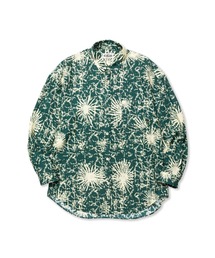 CALEE(�L�����[)��BATIK PATTERN OVER SHILHOUETTE L/S SH(�V���c/�u���E�X)