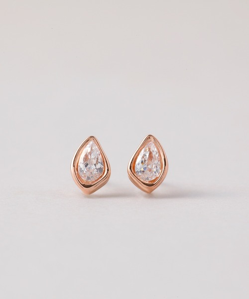 CALIN STANDARD(カリンスタンダード)の「◆金属アレルギー対応◆◆made in japan◆【高品質ポスト】ニュアンスドロップ ジルコニアセラミックポストピアス(ピアス(両耳用)・レディース・ゴールド/ピンクゴールド/シルバー・FREE)」の1枚目の写真