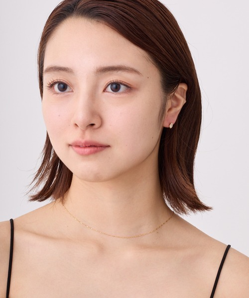 CALIN STANDARD(カリンスタンダード)の「◆金属アレルギー対応◆◆made in japan◆【高品質ポスト】ニュアンスドロップ ジルコニアセラミックポストピアス(ピアス(両耳用)・レディース・ゴールド/ピンクゴールド/シルバー・FREE)」の5枚目の写真