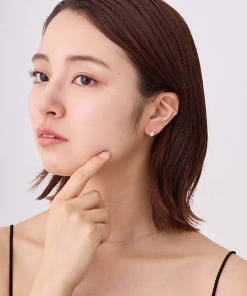 CALIN STANDARD(カリンスタンダード)の「◆金属アレルギー対応◆◆made in japan◆【高品質ポスト】ニュアンスドロップ ジルコニアセラミックポストピアス(ピアス(両耳用)・レディース・ゴールド/ピンクゴールド/シルバー・FREE)」の7枚目の写真