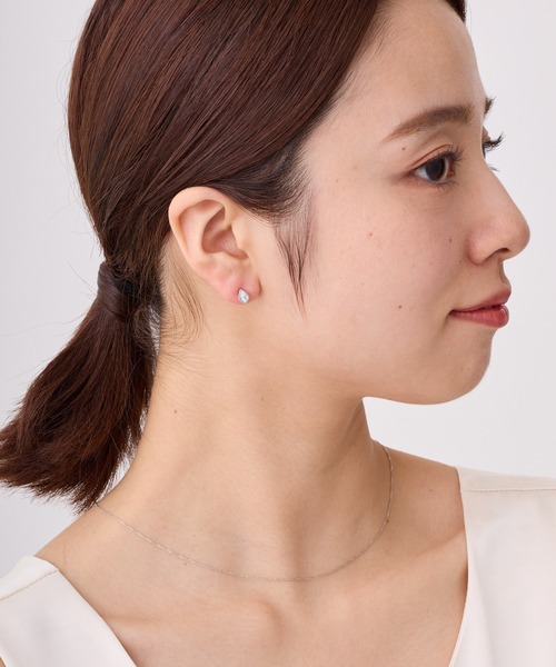 CALIN STANDARD(カリンスタンダード)の「◆金属アレルギー対応◆◆made in japan◆【高品質ポスト】ニュアンスドロップ ジルコニアセラミックポストピアス(ピアス(両耳用)・レディース・ゴールド/ピンクゴールド/シルバー・FREE)」の12枚目の写真