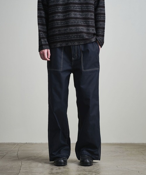 info. BEAUTY&YOUTH（インフォビューティアンドユース）の「【マルチサイズ】 バックサテン バギー ベイカー パンツ（その他パンツ・メンズ・ブラウン/ベージュ/モカ/ブラック/ブラック系その他2/ネイビー/オリーブ/ブルー系その他・マルチサイズ）」の14枚目の写真