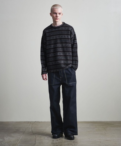 info. BEAUTY&YOUTH（インフォビューティアンドユース）の「【マルチサイズ】 バックサテン バギー ベイカー パンツ（その他パンツ・メンズ・ブラウン/ベージュ/モカ/ブラック/ブラック系その他2/ネイビー/オリーブ/ブルー系その他・マルチサイズ）」の15枚目の写真