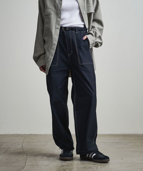 セール】【マルチサイズ】 バックサテン バギー ベイカー パンツ