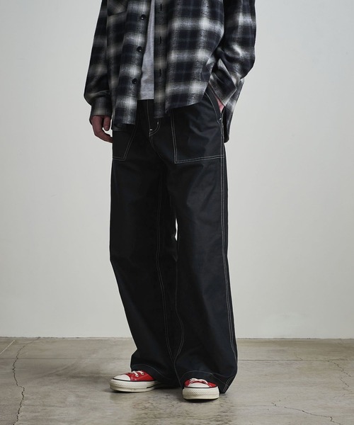 info. BEAUTY&YOUTH（インフォビューティアンドユース）の「【マルチサイズ】 バックサテン バギー ベイカー パンツ（その他パンツ・メンズ・ブラウン/ベージュ/モカ/ブラック/ブラック系その他2/ネイビー/オリーブ/ブルー系その他・マルチサイズ）」の18枚目の写真