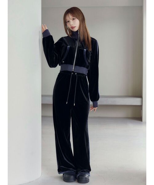 EATME(イートミー)の「【SETUP着用可】バイカラーベロアブルゾン(ブルゾン・レディース・ピンク/グレー/ブラック・FREE)」の14枚目の写真