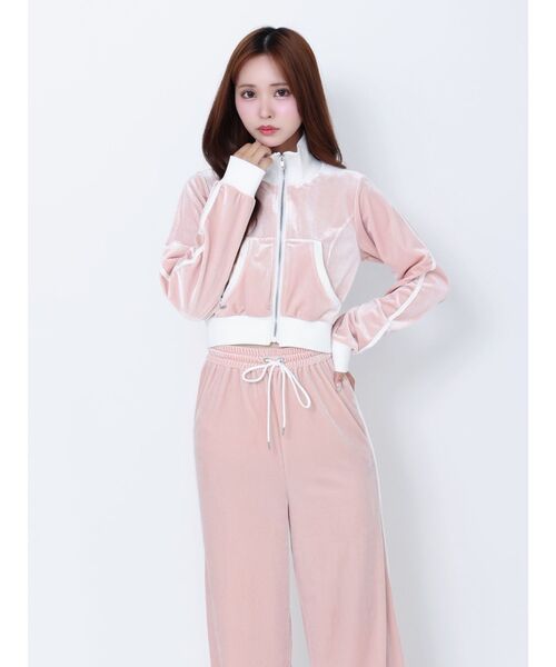 EATME(イートミー)の「【SETUP着用可】バイカラーベロアブルゾン(ブルゾン・レディース・ピンク/グレー/ブラック・FREE)」の15枚目の写真