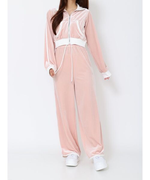 EATME(イートミー)の「【SETUP着用可】バイカラーベロアブルゾン(ブルゾン・レディース・ピンク/グレー/ブラック・FREE)」の19枚目の写真