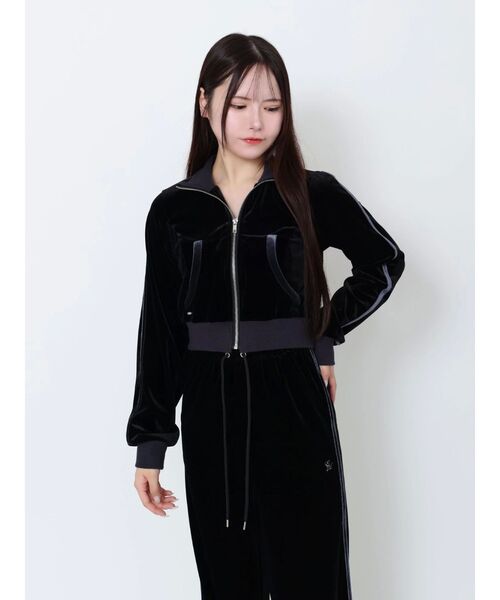 EATME(イートミー)の「【SETUP着用可】バイカラーベロアブルゾン(ブルゾン・レディース・ピンク/グレー/ブラック・FREE)」の20枚目の写真