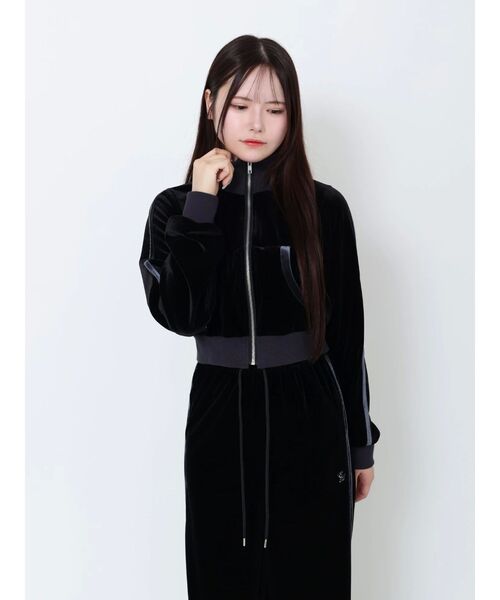 EATME(イートミー)の「【SETUP着用可】バイカラーベロアブルゾン(ブルゾン・レディース・ピンク/グレー/ブラック・FREE)」の21枚目の写真