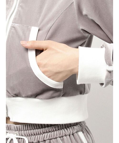 EATME（イートミー）の「【SETUP着用可】バイカラーベロアブルゾン（ブルゾン・レディース・ピンク/グレー/ブラック・FREE）」の16枚目の写真