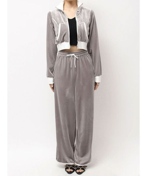 EATME（イートミー）の「【SETUP着用可】バイカラーベロアブルゾン（ブルゾン・レディース・ピンク/グレー/ブラック・FREE）」の12枚目の写真