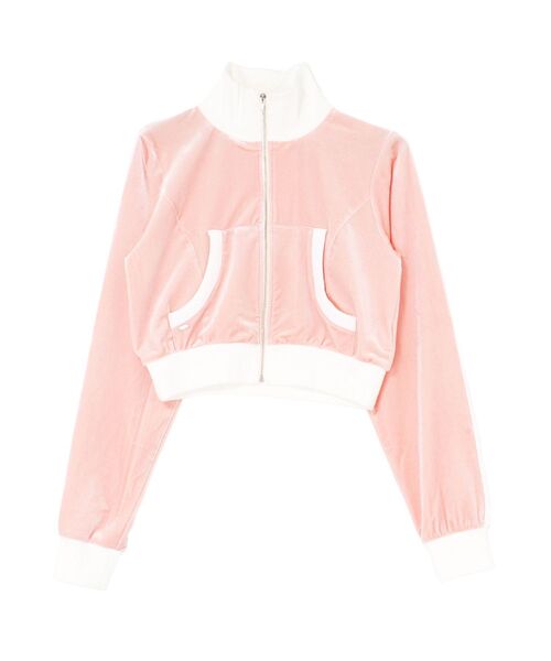 EATME（イートミー）の「【SETUP着用可】バイカラーベロアブルゾン（ブルゾン・レディース・ピンク/グレー/ブラック・FREE）」の7枚目の写真