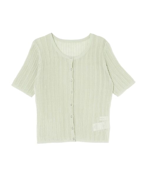 LAGUNAMOON（ラグナムーン）の「シアーニットショートスリーブカーデ（カーディガン/ボレロ・レディース・ミント/アイボリー/チャコールグレー・FREE）」の3枚目の写真