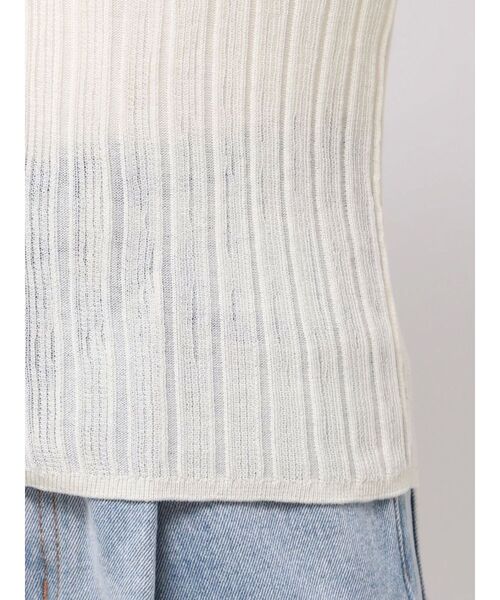 LAGUNAMOON（ラグナムーン）の「シアーニットショートスリーブカーデ（カーディガン/ボレロ・レディース・ミント/アイボリー/チャコールグレー・FREE）」の6枚目の写真