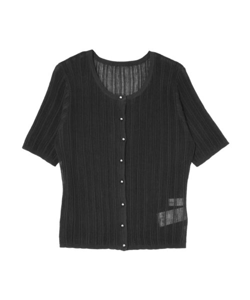 LAGUNAMOON（ラグナムーン）の「シアーニットショートスリーブカーデ（カーディガン/ボレロ・レディース・ミント/アイボリー/チャコールグレー・FREE）」の12枚目の写真