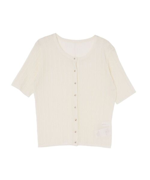 LAGUNAMOON（ラグナムーン）の「シアーニットショートスリーブカーデ（カーディガン/ボレロ・レディース・ミント/アイボリー/チャコールグレー・FREE）」の14枚目の写真