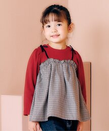 apres les cours | 【リンク/ジュニア対応】ワッフルドッキングフレアトップス(Tシャツ/カットソー)