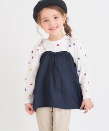 apres les cours | 【リンク/ジュニア対応】ワッフルドッキングフレアトップス(Tシャツ/カットソー)