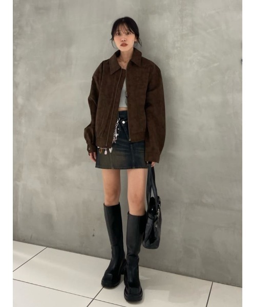 スライ（SLY）/【THROW】F／SUEDE SWINGTOP ブルゾン セール】THROW F/SUEDE SWINGTOP BZ フェイクスウェード スウィング