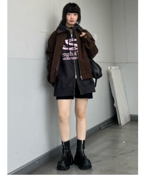 THROW F/SUEDE SWINGTOP BZ フェイクスウェード スウィング トップ