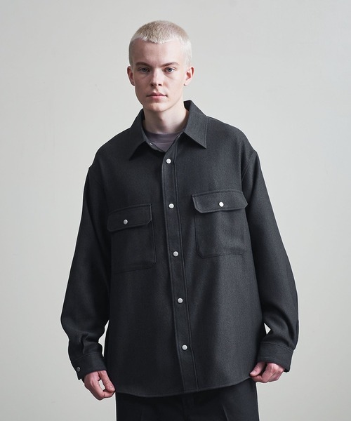 セール】【マルチサイズ】 ツイード ライク シャツ ジャケット（シャツ