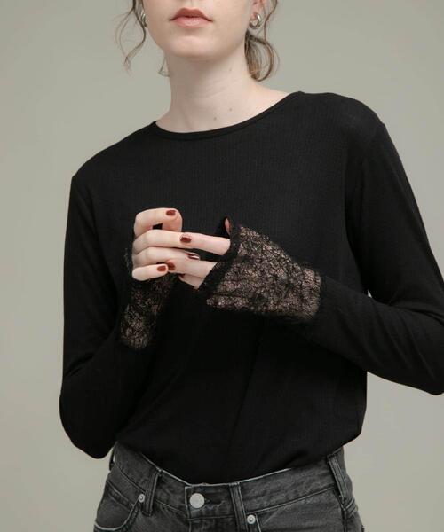 INSCRIRE レース長袖Tシャツ INSCRIRE（アンスクリア）の「INSCRIRE