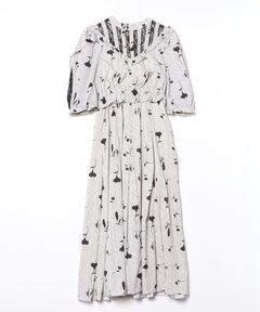 セール】DRESS FLOWER PIN TUCK ONE PIECE（ワンピース）｜CLANE